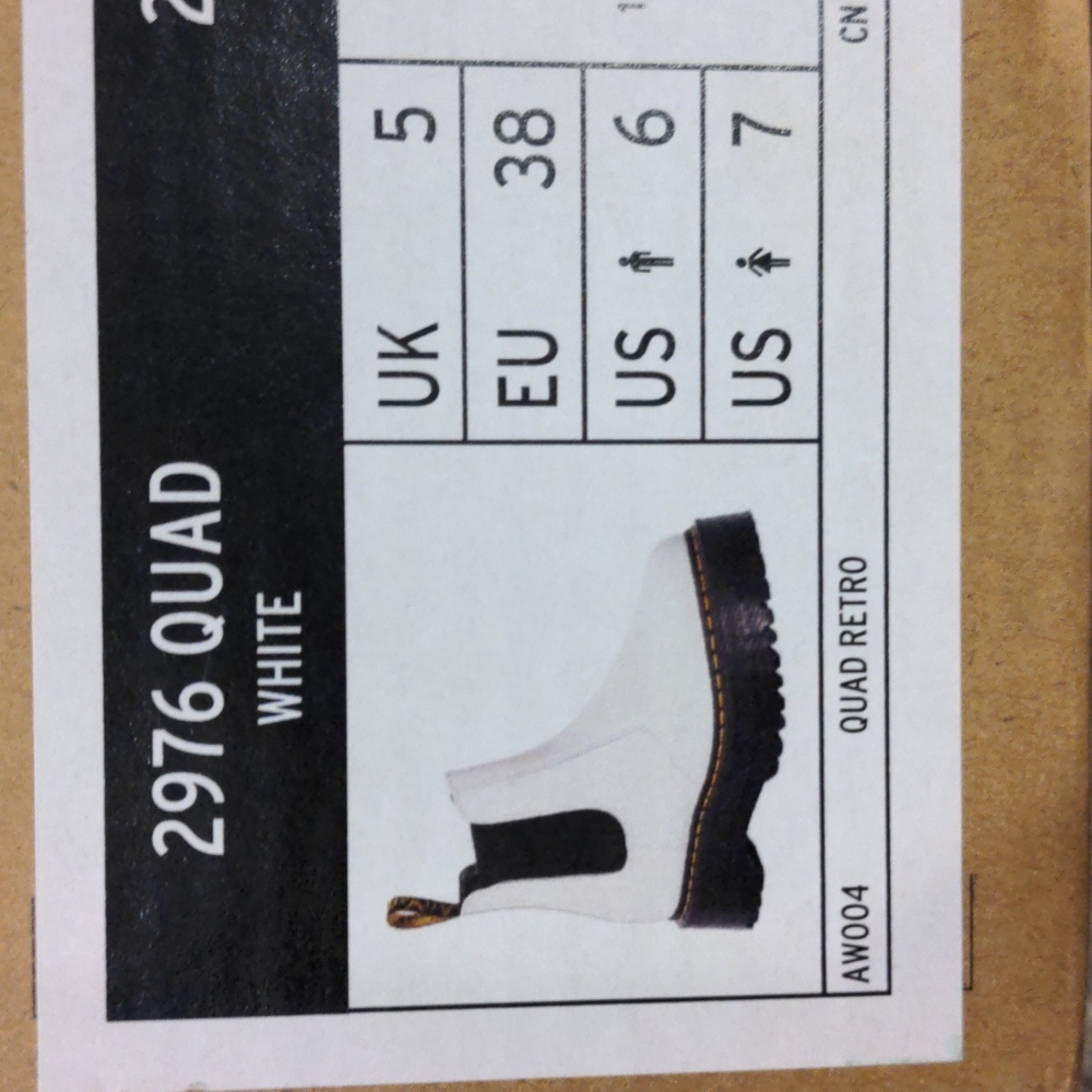 Dr Martens 2976 Quad Platform Womens White Chelsea Boots